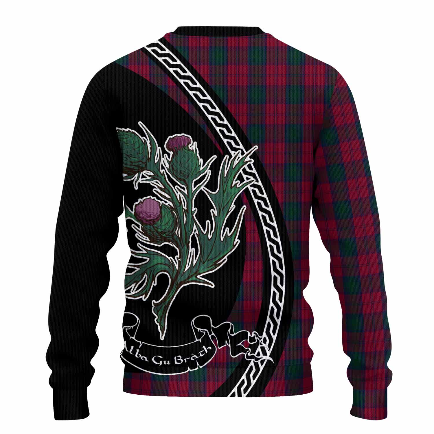 Lindsay Family Crest Tartan Knitted Sweater Alba Thistle Inspired - Tartan Vibes Clothing