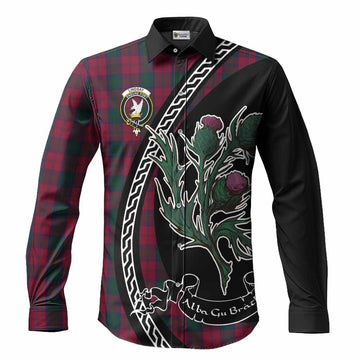 Lindsay Family Crest Tartan Long Sleeve Button Shirts Alba Thistle Inspired