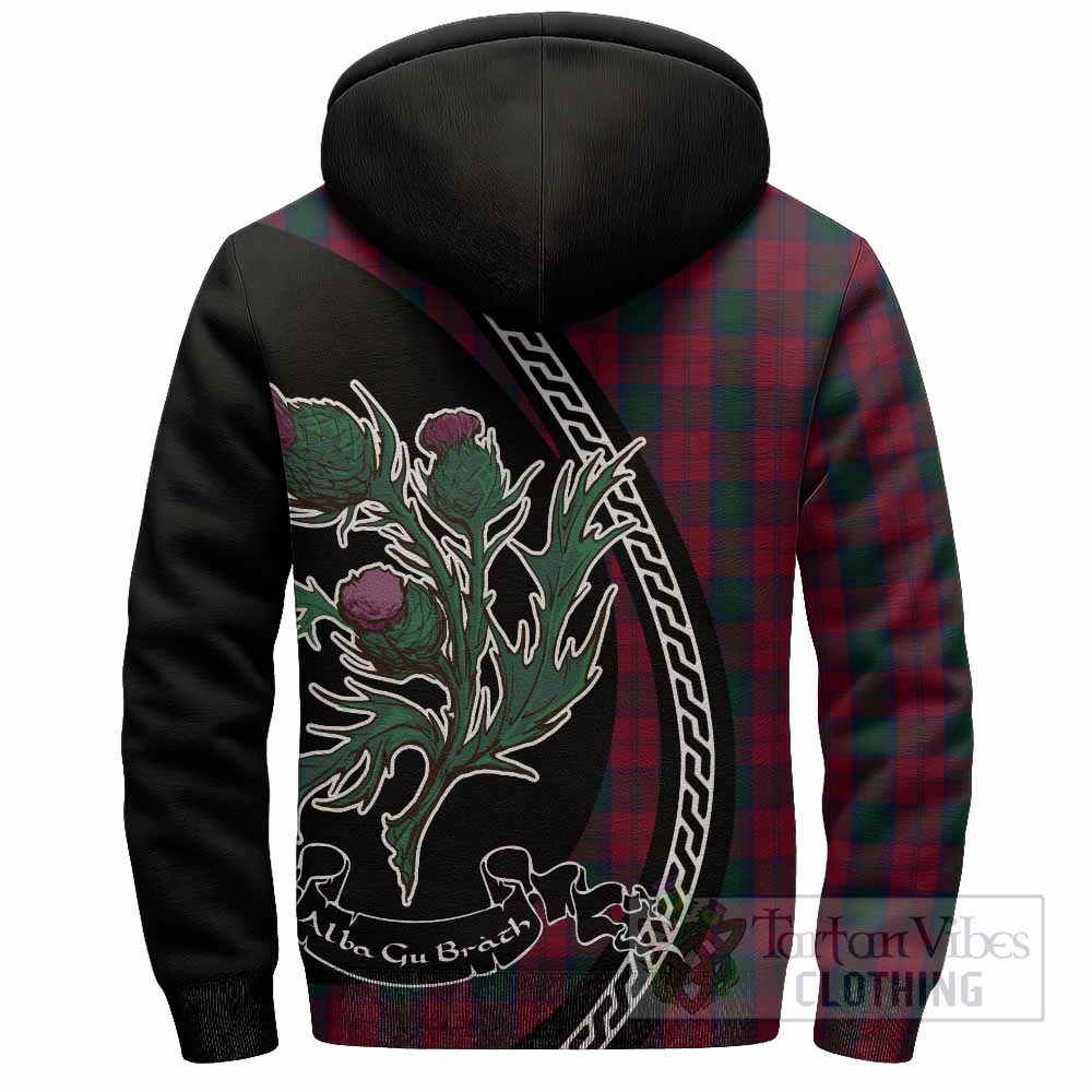 Lindsay Family Crest Tartan Sherpa Hoodie Alba Thistle Inspired - Tartan Vibes Clothing