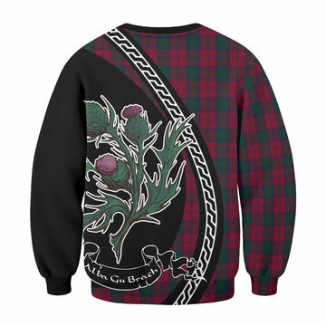 Lindsay Family Crest Tartan Sweatshirt Alba Thistle Inspired - Tartan Vibes Clothing