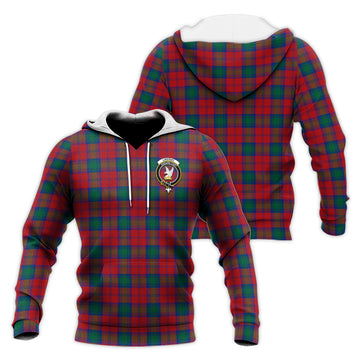 Lindsay Modern Tartan Knitted Hoodie with Family Crest