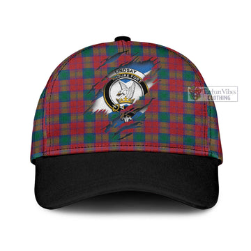 Lindsay Modern Tartan Classic Cap with Family Crest In Me Style