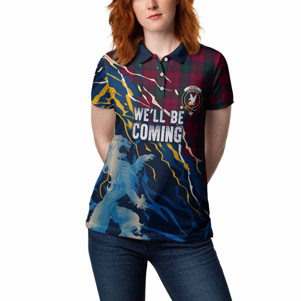 Lindsay Scotland Tartan Women Polo Shirt WC2026 Football - We'll Be Coming