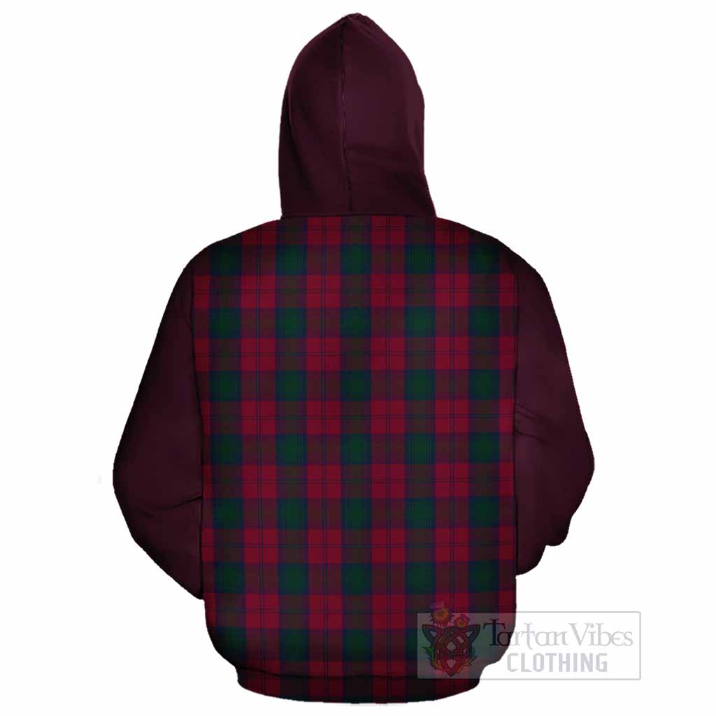 Lindsay Tartan Accent Cotton Hoodie with Family Crest