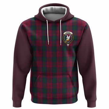 Lindsay Tartan Accent Hoodie with Family Crest