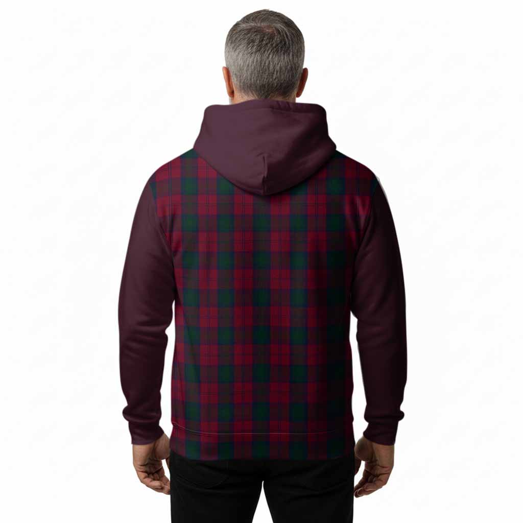 Lindsay Tartan Accent Hoodie with Family Crest