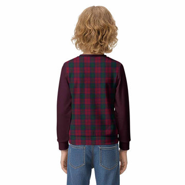 Lindsay Tartan Accent Kid Knitted Sweatshirt with Family Crest