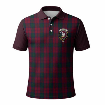 Lindsay Tartan Accent Polo Shirt with Family Crest