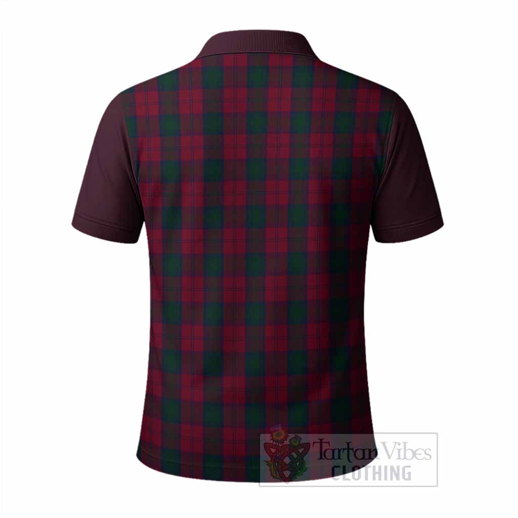 Lindsay Tartan Accent Polo Shirt with Family Crest