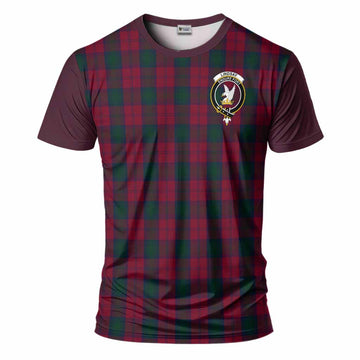 Lindsay Tartan Accent T-Shirt with Family Crest