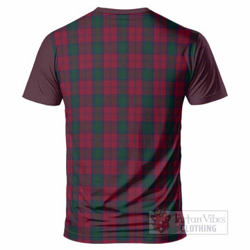 Lindsay Tartan Accent T-Shirt with Family Crest