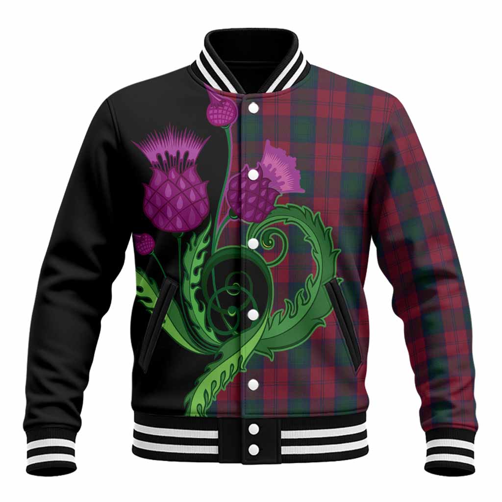 Lindsay Tartan Baseball Jacket Traditional Scottish Thistle