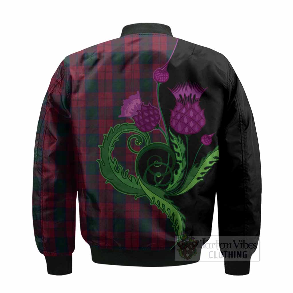 Lindsay Tartan Bomber Jacket Traditional Scottish Thistle