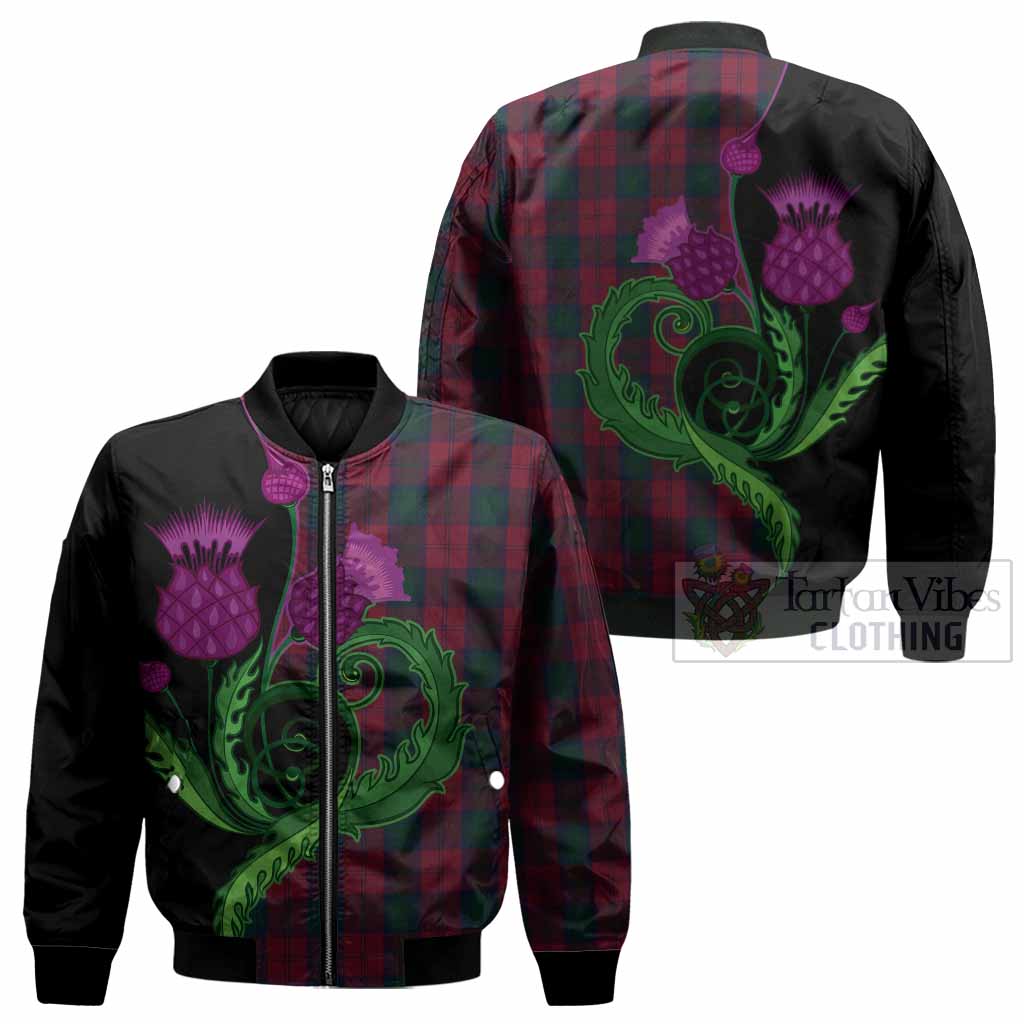 Lindsay Tartan Bomber Jacket Traditional Scottish Thistle