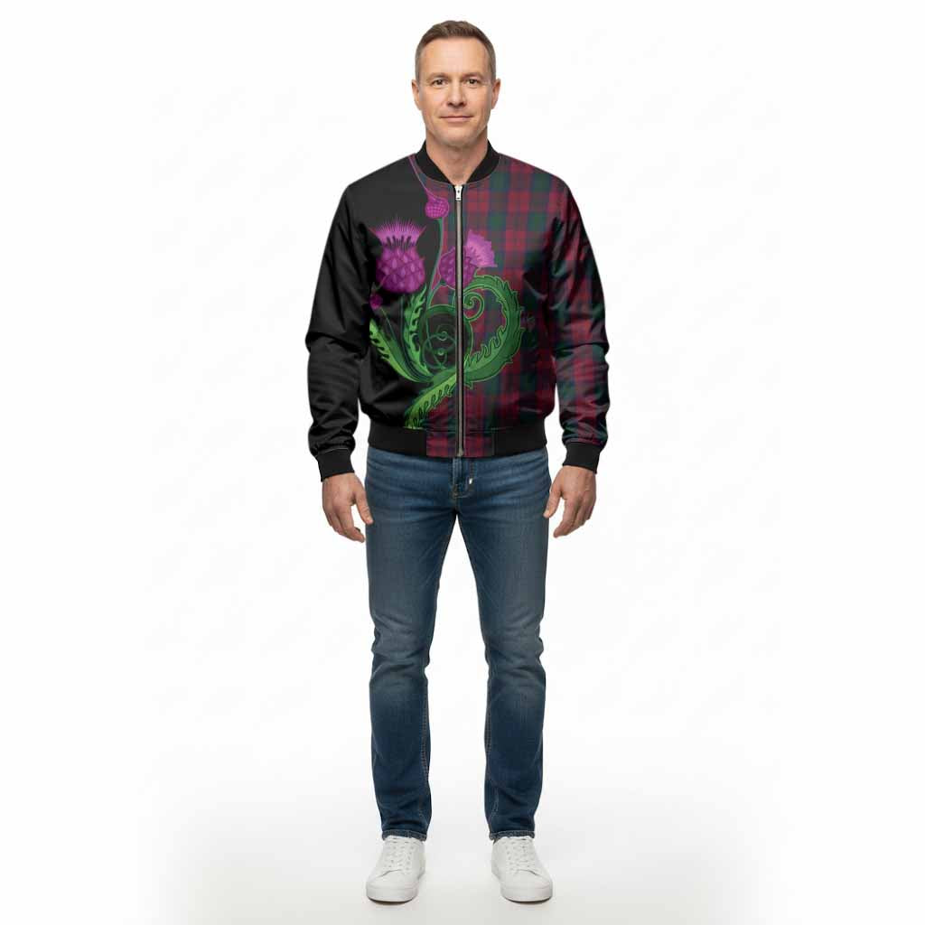 Lindsay Tartan Bomber Jacket Traditional Scottish Thistle