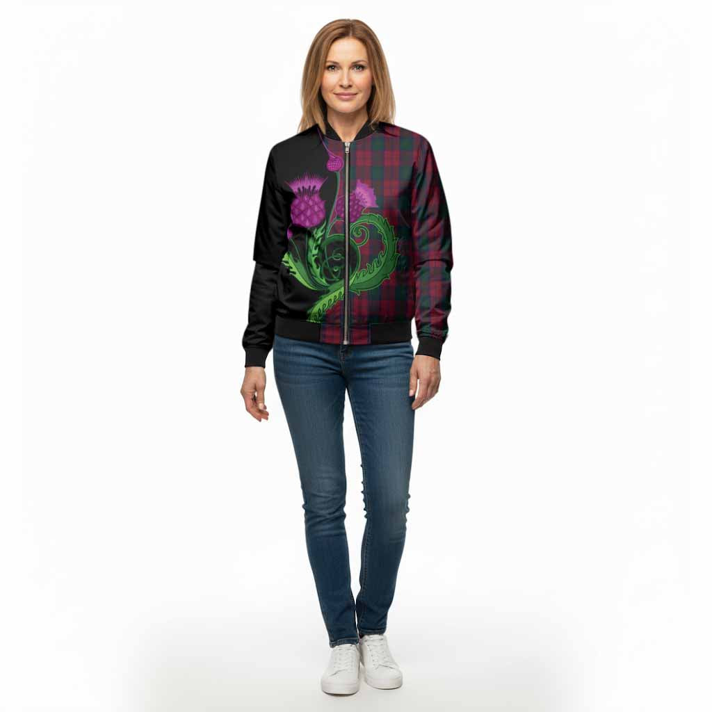 Lindsay Tartan Bomber Jacket Traditional Scottish Thistle