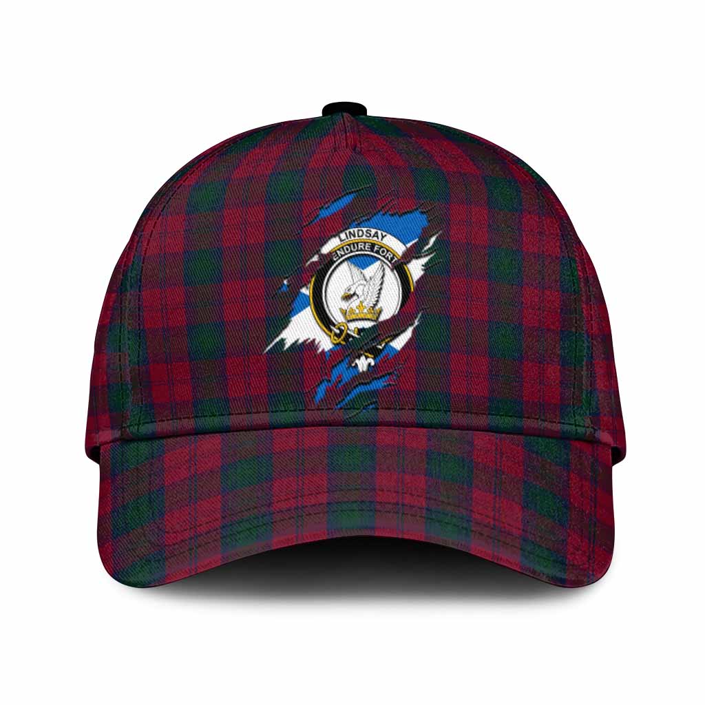 Lindsay Tartan Classic Cap with Family Crest In Me Style