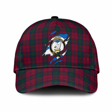Lindsay Tartan Classic Cap with Family Crest In Me Style