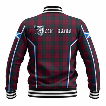 Lindsay Tartan Crest Baseball Jacket Scotland Coat of Arm Flag Style