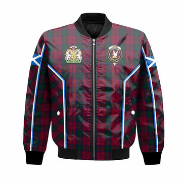 Lindsay Tartan Crest Bomber Jacket Scotland Coat of Arm Flag Style - Tartan Vibes Clothing