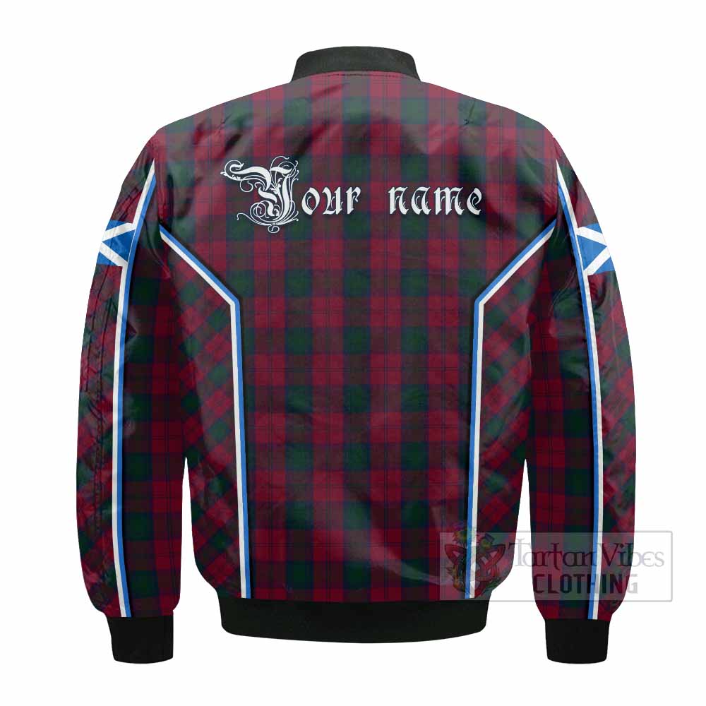 Lindsay Tartan Crest Bomber Jacket Scotland Coat of Arm Flag Style - Tartan Vibes Clothing