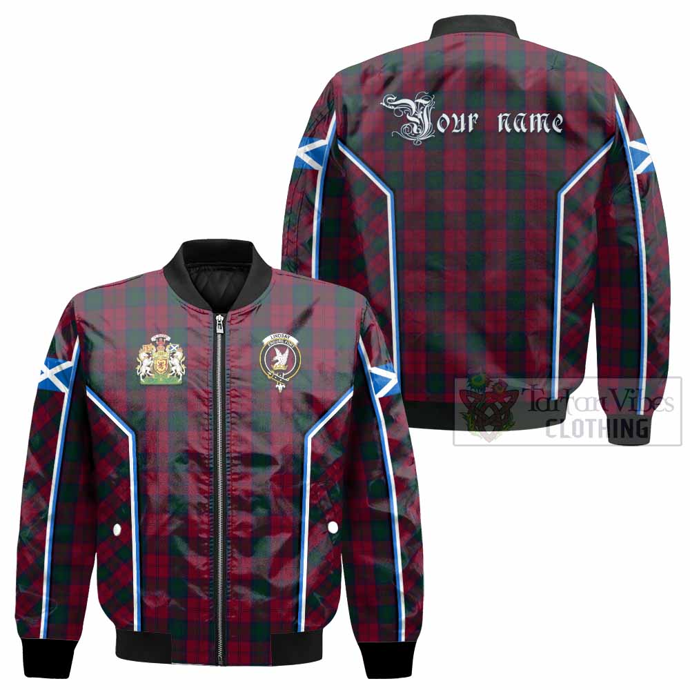 Lindsay Tartan Crest Bomber Jacket Scotland Coat of Arm Flag Style - Tartan Vibes Clothing