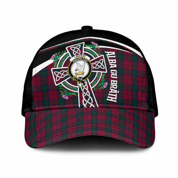 Lindsay Tartan Crest Classic Cap Scottish Thistle Celtic Cross Alba Gu Brath