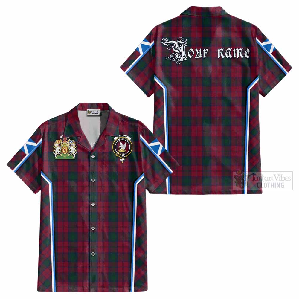 Lindsay Tartan Crest Cotton Hawaiian Shirt Scotland Coat of Arm Flag Style - Tartan Vibes Clothing