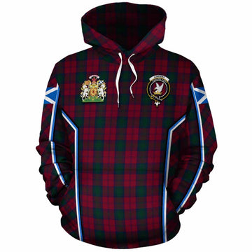 Lindsay Tartan Crest Cotton Hoodie Scotland Coat of Arm Flag Style - Tartan Vibes Clothing