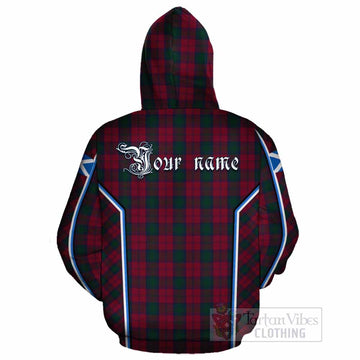 Lindsay Tartan Crest Cotton Hoodie Scotland Coat of Arm Flag Style - Tartan Vibes Clothing