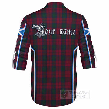 Lindsay Tartan Crest Ghillie Kilt Shirt Scotland Coat of Arm Flag Style - Tartan Vibes Clothing