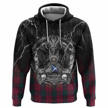 Lindsay Tartan Crest Hoodie Celtic Odin's Raven Legacy