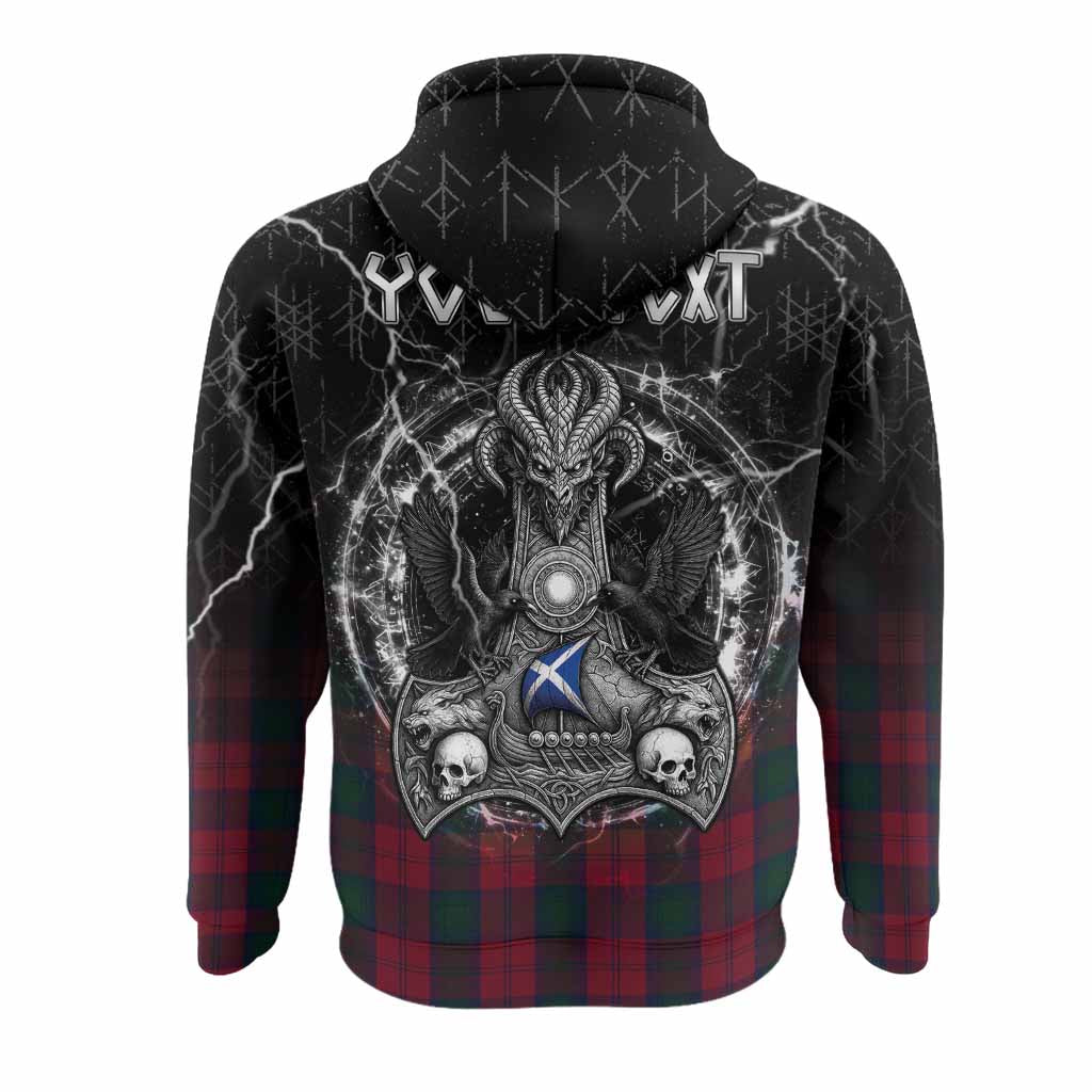 Lindsay Tartan Crest Hoodie Celtic Odin's Raven Legacy