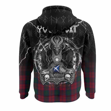 Lindsay Tartan Crest Hoodie Celtic Odin's Raven Legacy
