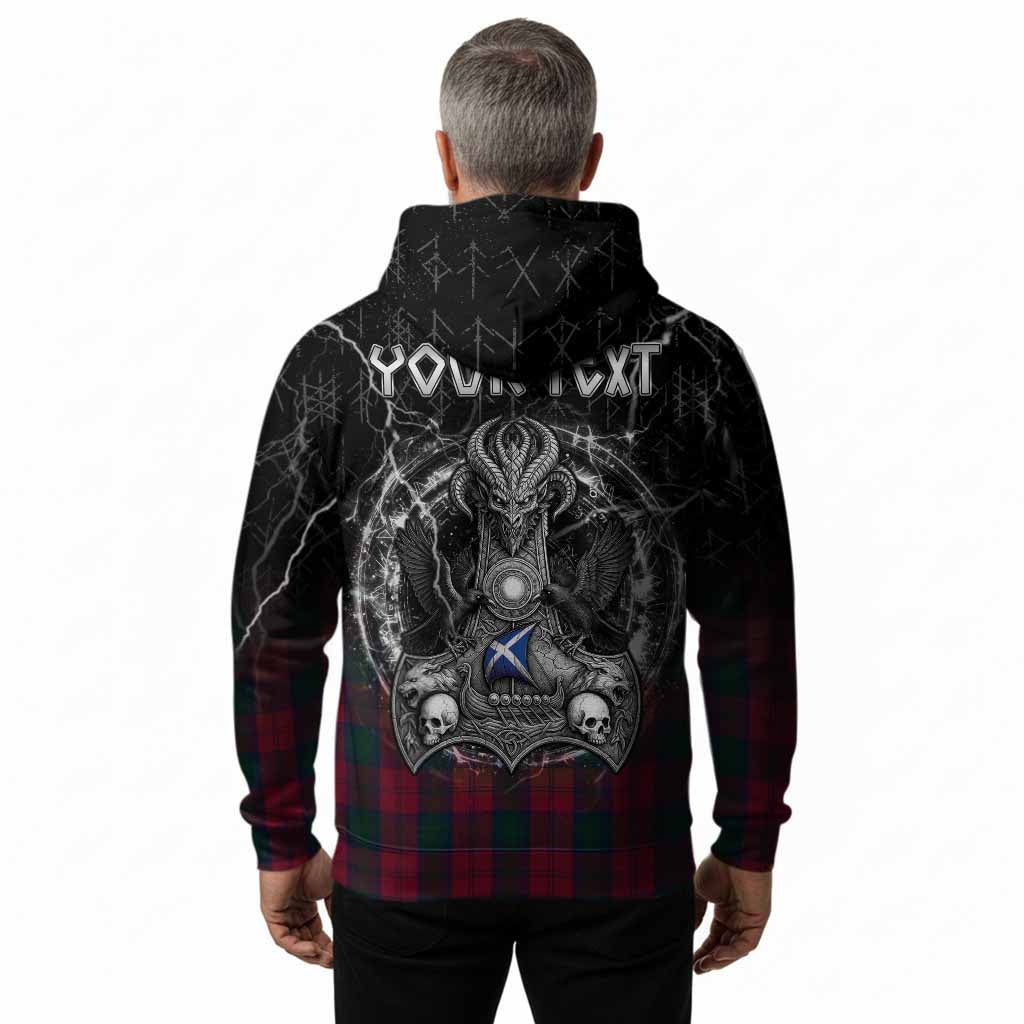 Lindsay Tartan Crest Hoodie Celtic Odin's Raven Legacy