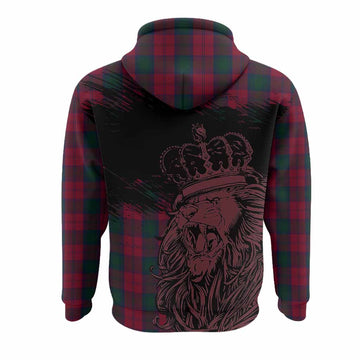 Lindsay Tartan Crest Hoodie Crowned Lion Heritage Style