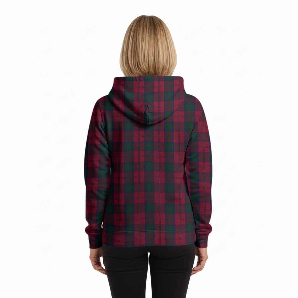 Lindsay Tartan Crest Hoodie Ferocious Lion Style