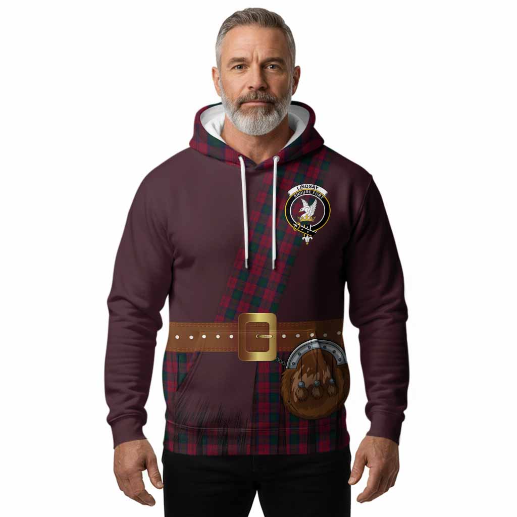 Lindsay Tartan Crest Hoodie Kilt Costume Style