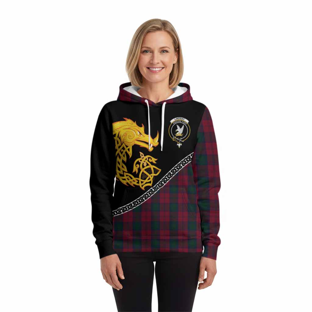 Lindsay Tartan Crest Hoodie Legendary Dragon Knot Half Style