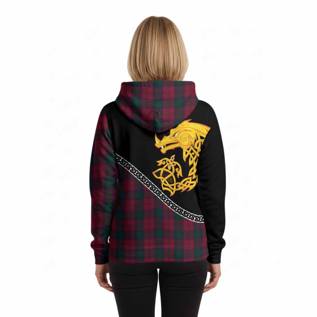 Lindsay Tartan Crest Hoodie Legendary Dragon Knot Half Style