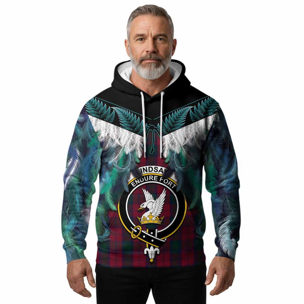 Lindsay Tartan Crest Hoodie New Zealand Maori Korowai Cloak