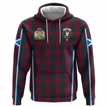 Lindsay Tartan Crest Hoodie Scotland Coat of Arm Flag Style - Tartan Vibes Clothing