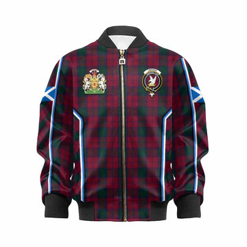 Lindsay Tartan Crest Kid Bomber Jacket Scotland Coat of Arm Flag Style - Tartan Vibes Clothing