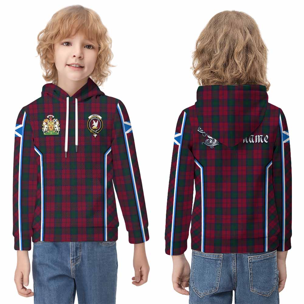 Lindsay Tartan Crest Kid Hoodie Scotland Coat of Arm Flag Style - Tartan Vibes Clothing