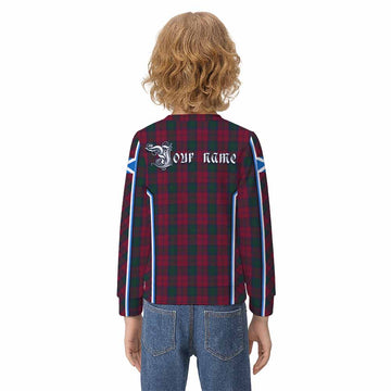 Lindsay Tartan Crest Kid Knitted Sweatshirt Scotland Coat of Arm Flag Style - Tartan Vibes Clothing