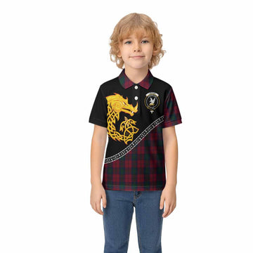 Lindsay Tartan Crest Kid Polo Shirt Legendary Dragon Knot Half Style