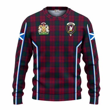 Lindsay Tartan Crest Knitted Sweater Scotland Coat of Arm Flag Style - Tartan Vibes Clothing