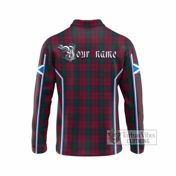 Lindsay Tartan Crest Long Sleeve Polo Shirt Scotland Coat of Arm Flag Style