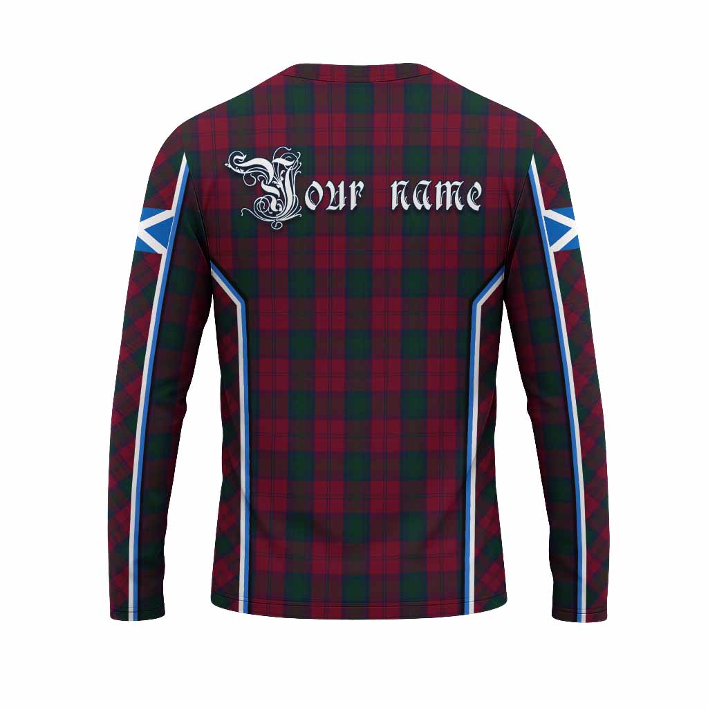 Lindsay Tartan Crest Long Sleeve T-Shirt Scotland Coat of Arm Flag Style - Tartan Vibes Clothing