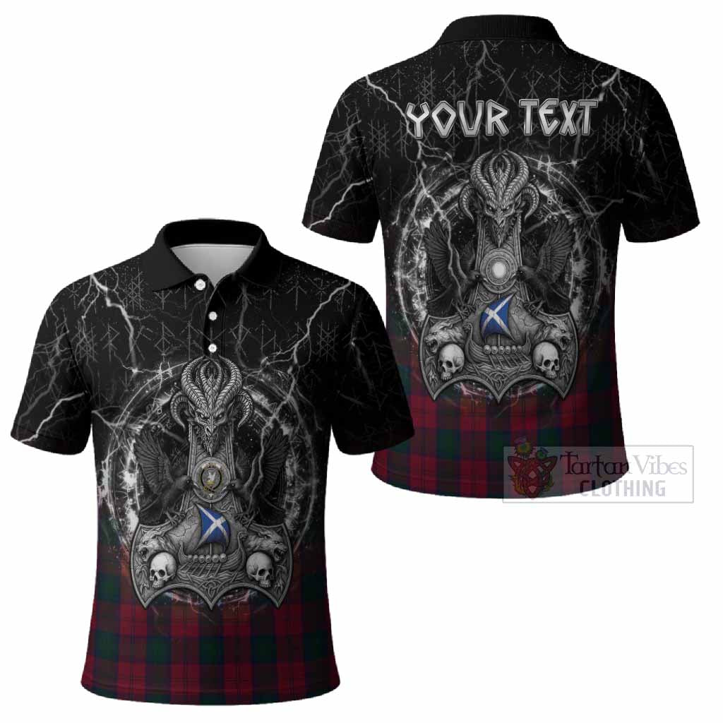 Lindsay Tartan Crest Polo Shirt Celtic Odin's Raven Legacy